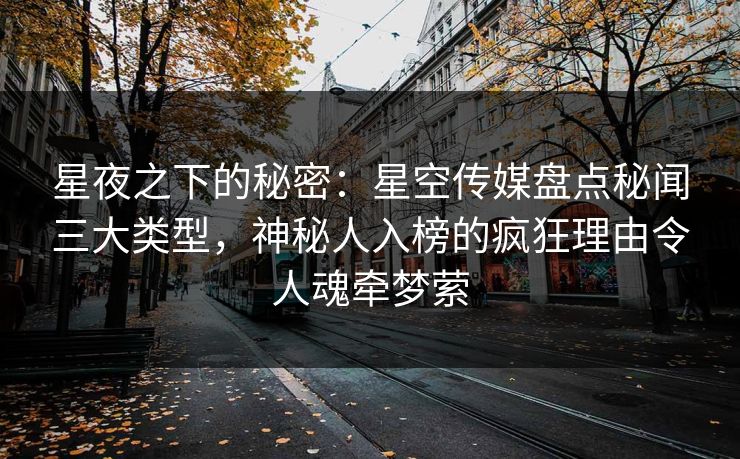 星夜之下的秘密：星空传媒盘点秘闻三大类型，神秘人入榜的疯狂理由令人魂牵梦萦